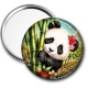 Miroir de poche - Panda- Cabochon verre ou résine, miroirs, porte clés