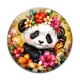 Cabochon Verre - Panda- Cabochon verre ou résine