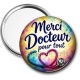 Miroir de poche - Merci docteur- Cabochon verre ou résine, décapsuleur