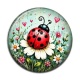 Cabochon Résine - Coccinelle- Panda- Cabochon verre ou résine, miroirs, porte clés