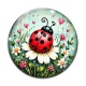 Cabochon Verre - Coccinelle- Panda- Cabochon verre ou résine, miroirs, porte clés