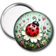 Miroir de poche - Coccinelle- Panda- Cabochon verre ou résine, miroirs, porte clés
