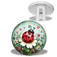 Trépied - Coccinelle- Panda- Cabochon verre ou résine, miroirs, porte clés