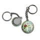 Porte clés - Crois en tes rêves- Cabochon verre ou résine, pendentif résine argent