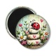 Magnet's - Coccinelle- Cabochon verre ou résine, miroirs, pendentif