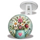 Trépied - Coccinelle fleurs- Cabochon verre ou résine