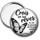 Miroir de poche - crois en tes rêves, verre ou résine, miroirs, porte clés