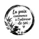 la paix commence à l'intérieur de soi- Cabochon verre ou résine