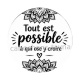 tout est possible à qui ose y croire- Cabochon verre ou résine