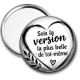 Miroir de poche - sois la version la plus belle de toi même- verre ou résine, miroirs, porte clés