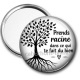Miroir de poche - prends racine dans ce qui te fait du bien- verre ou résine, miroirs, porte clés