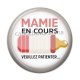 Cabochon Résine - mamie en cours
