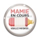 Cabochon Verre - mamie en cours