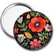 Miroir de poche - Fleurs- Cabochon verre ou résine