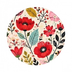 fleurs-  cabochon verre ou résine, miroirs, magnet