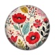 Cabochon Résine -  fleurs- verre ou résine, miroirs, magnet