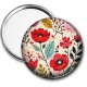 Miroir de poche -  fleurs- verre ou résine, miroirs, magnet