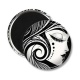 Magnet's - femme noir et blanc- verre ou résine, miroirs, porte clés
