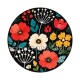 fleurs- cabochon verre ou résine, miroirs, porte clés