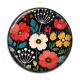 Cabochon Résine - fleurs- cabochon verre ou résine, miroirs, porte clés