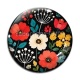 Cabochon Verre - fleurs- cabochon verre ou résine, miroirs, porte clés