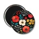 Magnet's - fleurs- cabochon verre ou résine, miroirs, porte clés