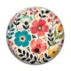 Cabochon Verre - fleurs- cabochon verre ou résine, miroirs, porte clés