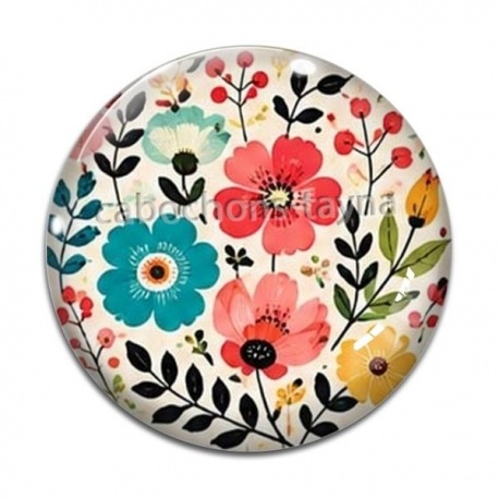 Cabochon Verre - fleurs- cabochon verre ou résine, miroirs, porte clés