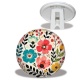 Trépied - fleurs- cabochon verre ou résine, miroirs, porte clés