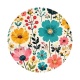 fleurs- cabochon verre ou résine