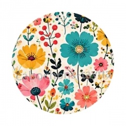 fleurs- cabochon verre ou résine