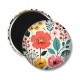 Magnet's - fleurs- cabochon verre ou résine, pendentif résine