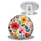 Trépied -  fleurs- cabochon verre ou résine, pendentif résine, miroir