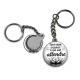 Porte clés - Tout vient à point à qui sait attendre- cabochon citation, cabochon verre ou résine, miroirs, magnet
