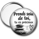 Miroir de poche - prends soin de toi tu es précieux, citation proverbe