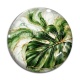 Cabochon Verre - feuille exotique- cabochon verre ou résine, pendentif