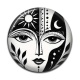 Cabochon Résine - femme noir et blanc- cabochon verre ou résine