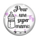 Cabochon Verre - pour une super mamie