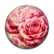 Cabochon Résine - Fleur rose- cabochon verre ou résine