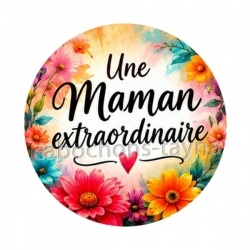 une maman extraordinaire- cabochon verre ou résine, miroirs, porte clés