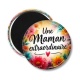 Magnet's - une maman extraordinaire- cabochon verre ou résine, miroirs, porte clés