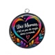 Pendentif Cabochon Argent - une maman c'est un peu de magie dabs ce monde