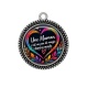 Pendentif Cabochon Argent - une maman c'est un peu de magie dabs ce monde