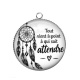 Pendentif Cabochon Argent - Citation- tout vient à point à qui sait attendre