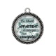 Pendentif Cabochon Argent - la liberté appartientà ceux qui l'ont conquise