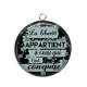 Pendentif Cabochon Argent - la liberté appartientà ceux qui l'ont conquise