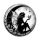 Cabochon Résine - Fée lune- Cabochon verre ou résine, pendentif résine argent