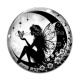 Cabochon Verre - Fée lune- Cabochon verre ou résine