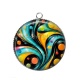 Pendentif Cabochon Argent - Pois- Cabochon verre ou résine