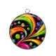 Pendentif Cabochon Argent - Pois- Cabochon verre ou résine